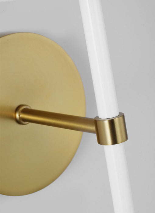 Visual Comfort Studio KSW1081BBSGW One Light Wall Sconce, Burnished Brass