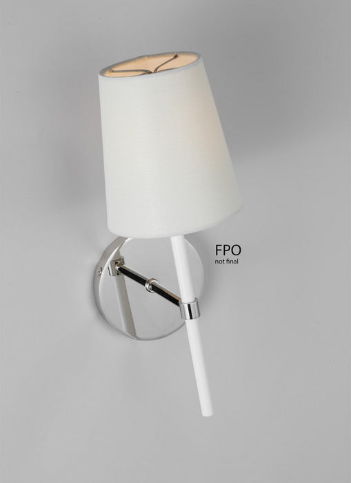 Visual Comfort Studio KSW1081PNGW One Light Wall Sconce, Polished Nickel