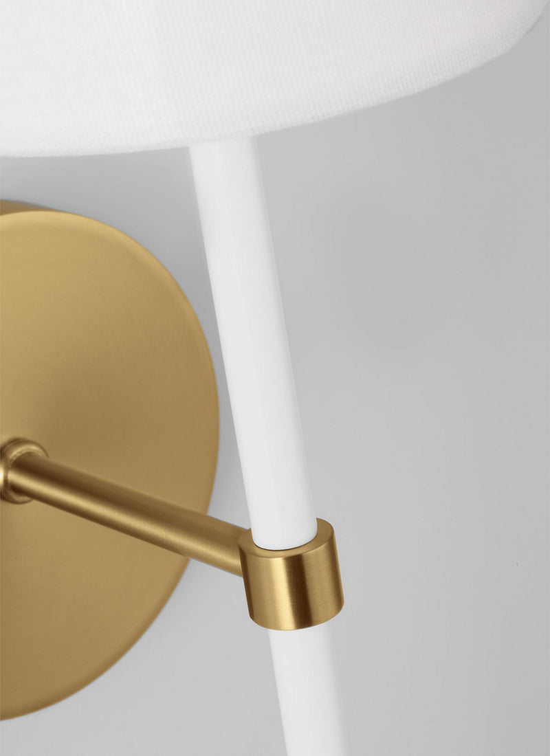 Visual Comfort Studio KSW1091BBSGW One Light Wall Sconce, Burnished Brass