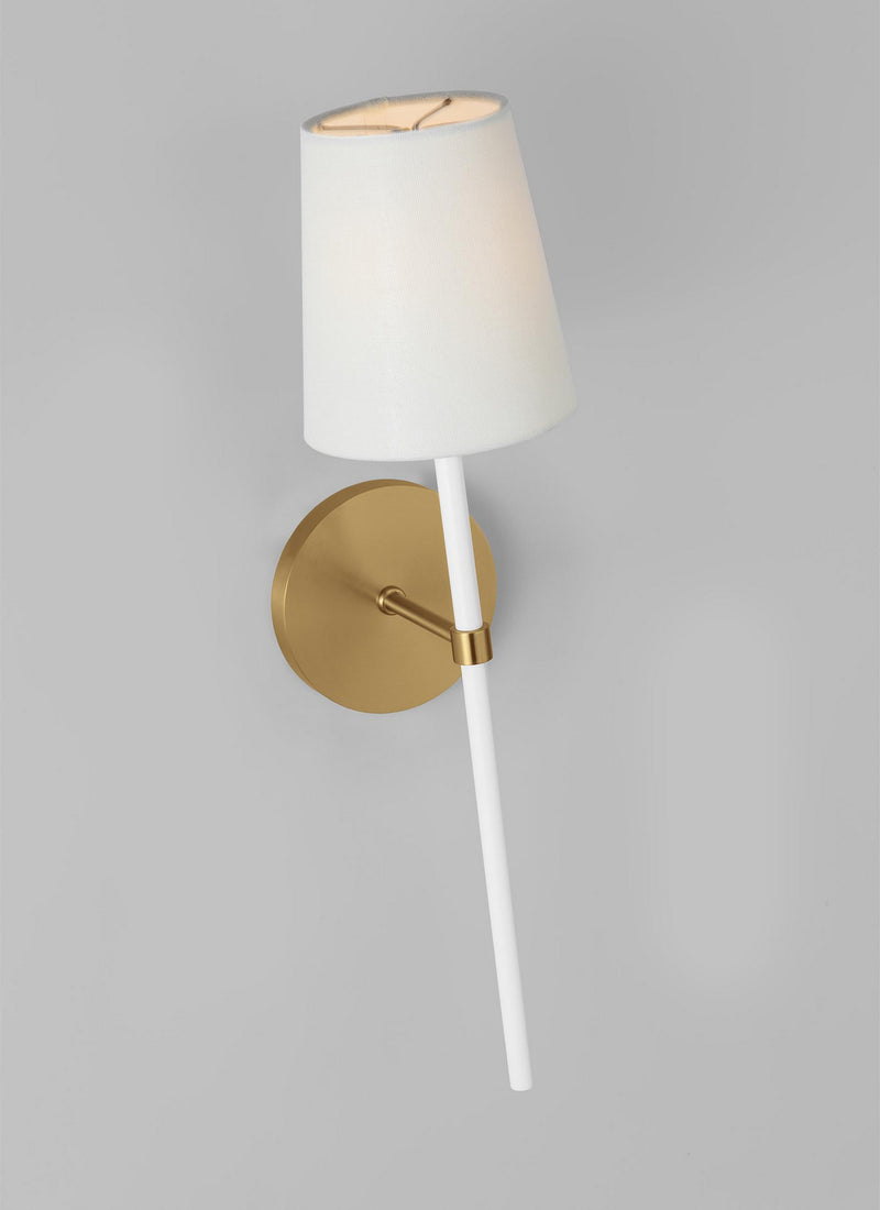 Visual Comfort Studio KSW1091BBSGW One Light Wall Sconce, Burnished Brass