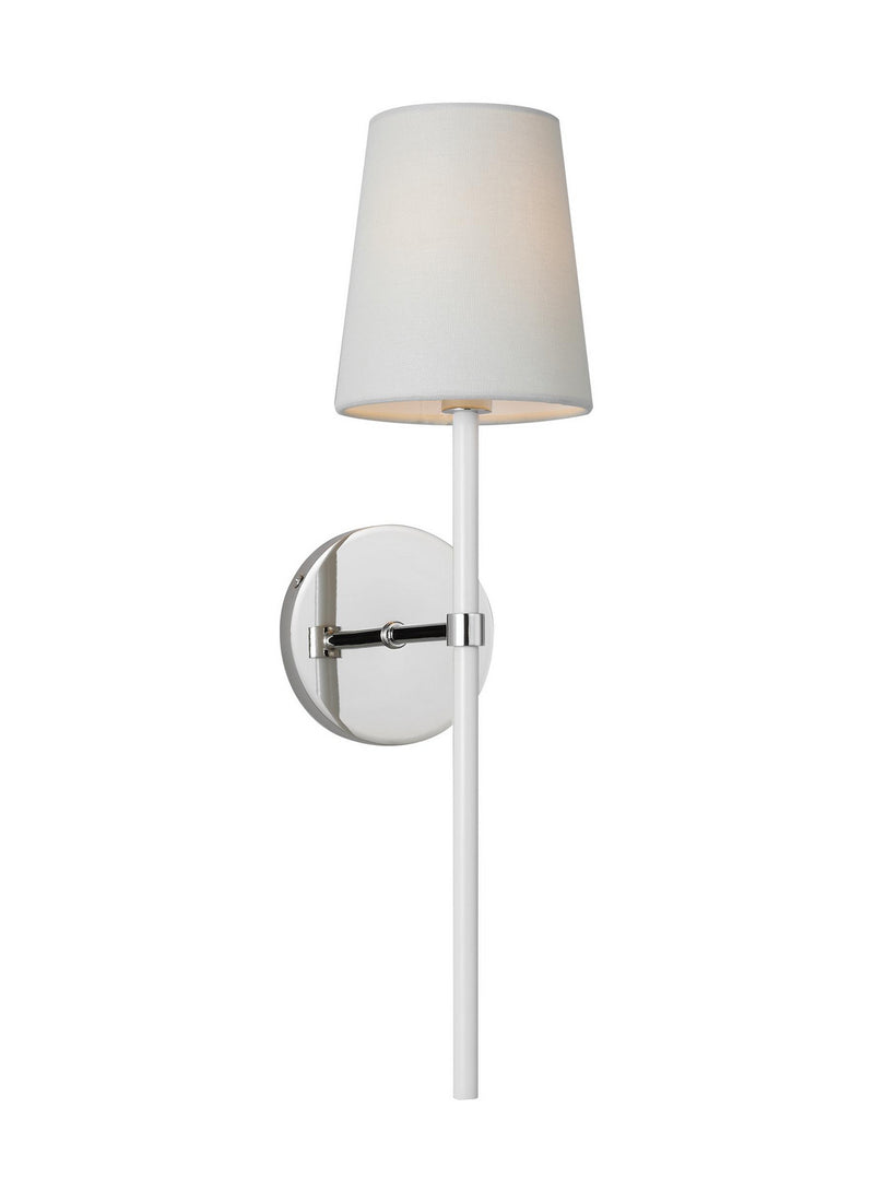 Visual Comfort Studio KSW1091PNGW One Light Wall Sconce, Polished Nickel
