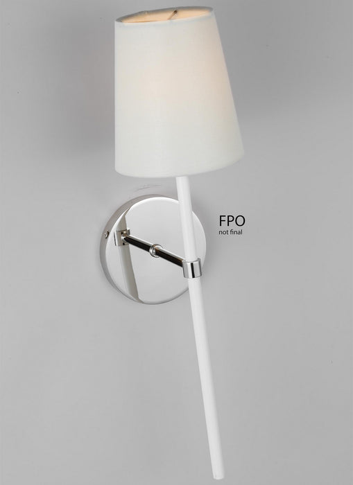 Visual Comfort Studio KSW1091PNGW One Light Wall Sconce, Polished Nickel