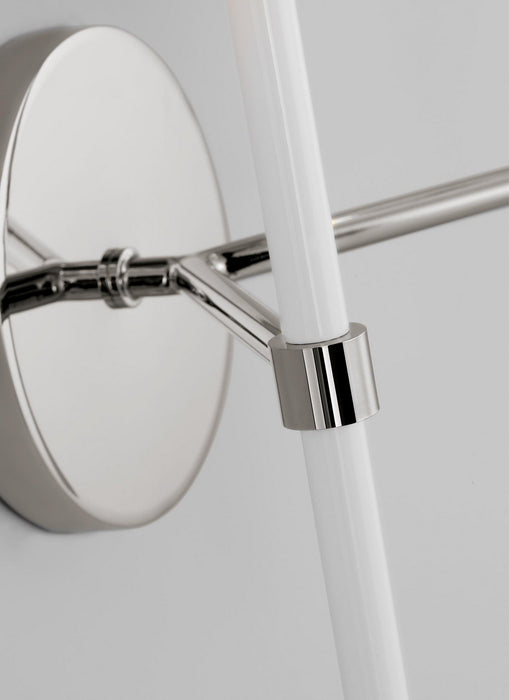 Visual Comfort Studio KSW1102PNGW Two Light Wall Sconce, Polished Nickel