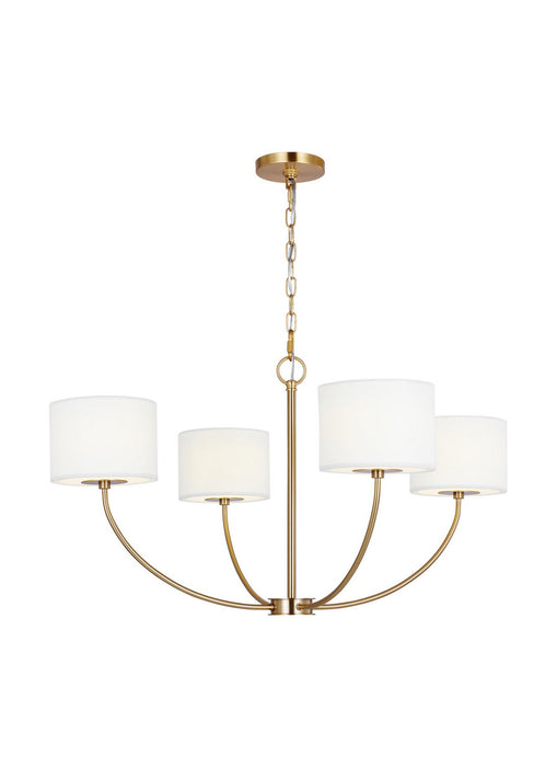 Visual Comfort Studio KSC1034BBS Four Light Chandelier, Burnished Brass