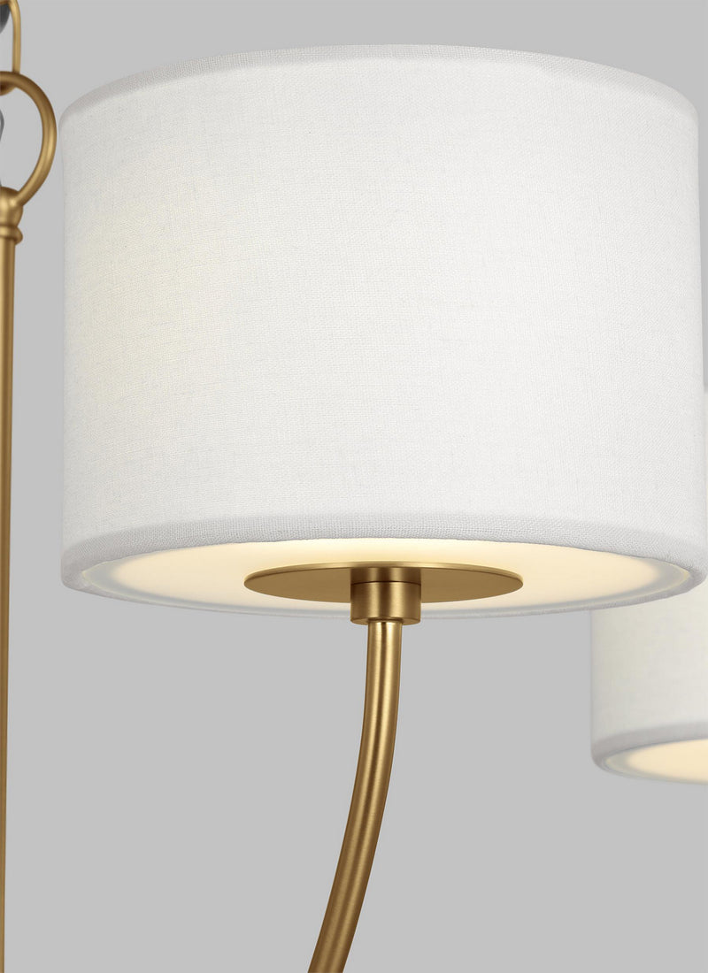 Visual Comfort Studio KSC1034BBS Four Light Chandelier, Burnished Brass