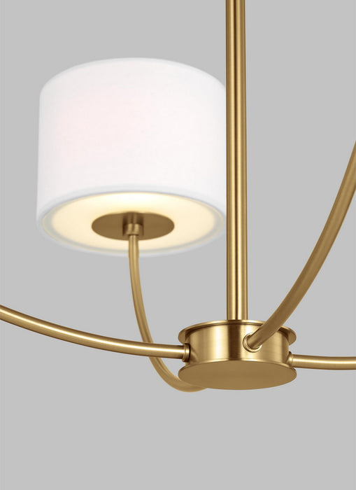 Visual Comfort Studio KSC1034BBS Four Light Chandelier, Burnished Brass