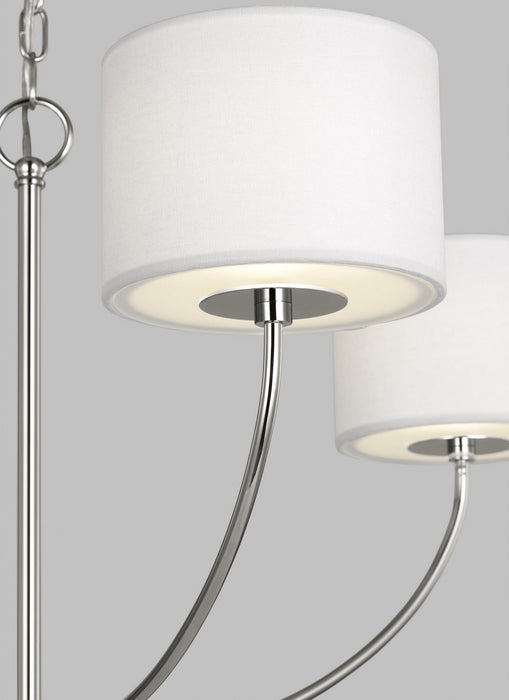 Visual Comfort Studio KSC1034PN Four Light Chandelier, Polished Nickel