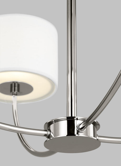 Visual Comfort Studio KSC1034PN Four Light Chandelier, Polished Nickel