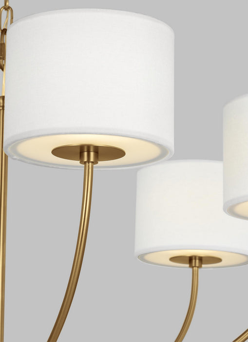 Visual Comfort Studio KSC1046BBS Six Light Chandelier, Burnished Brass