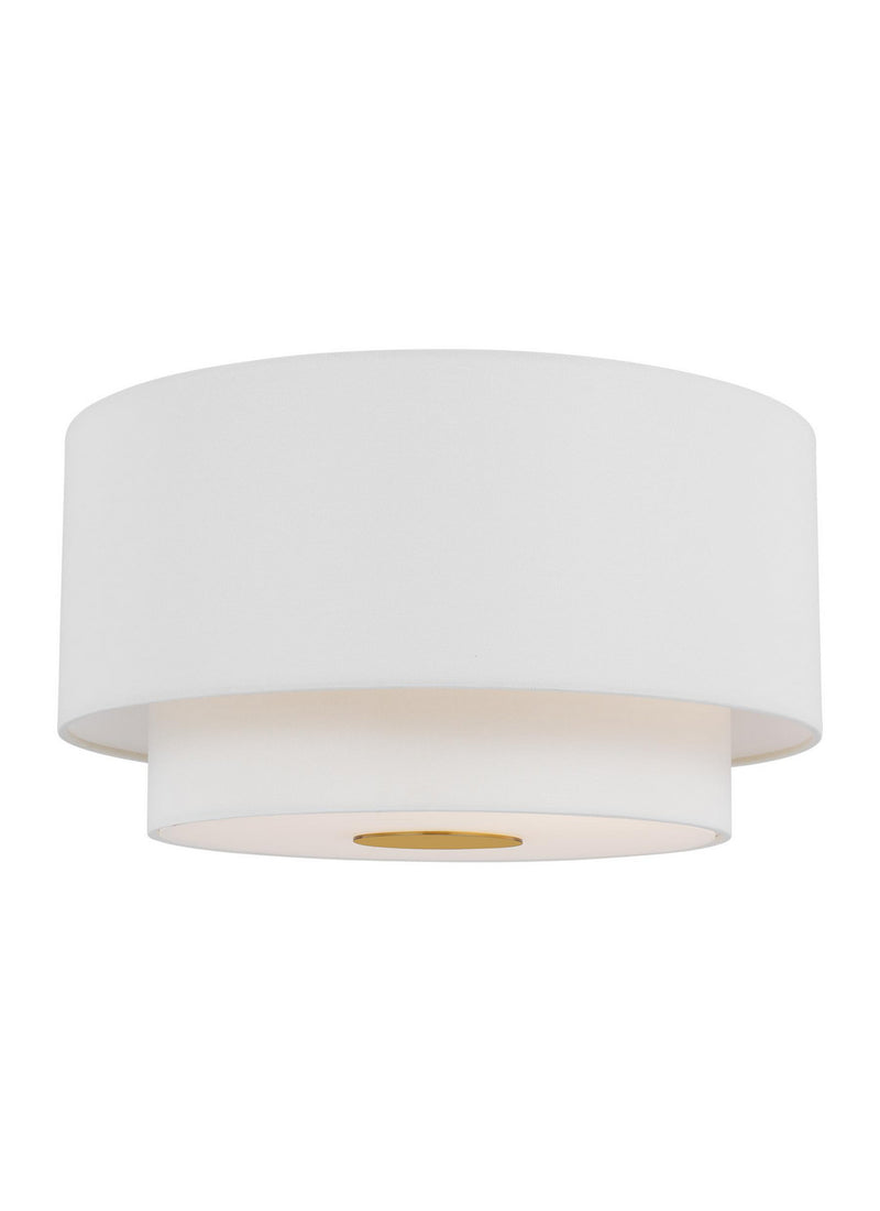 Visual Comfort Studio KSF1043BBS Three Light Flush Mount, Burnished Brass