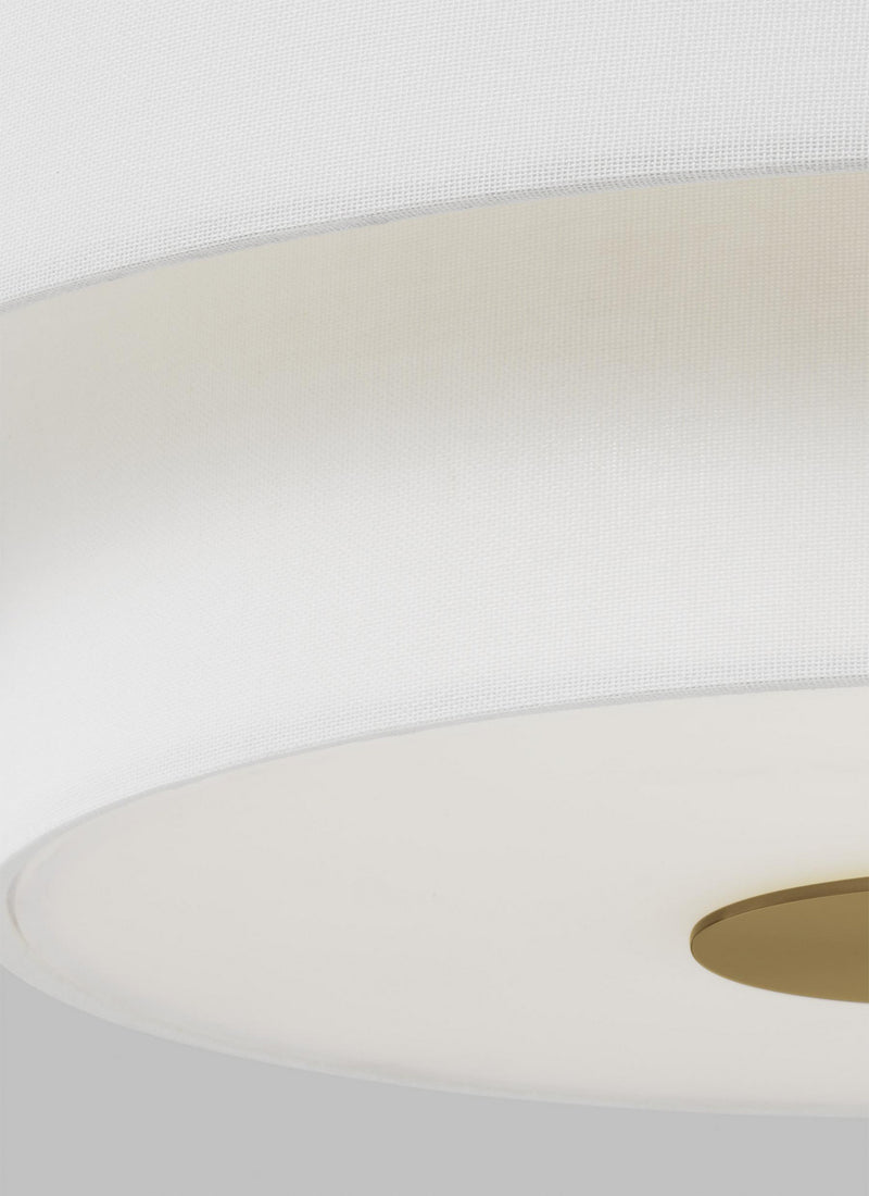 Visual Comfort Studio KSF1043BBS Three Light Flush Mount, Burnished Brass
