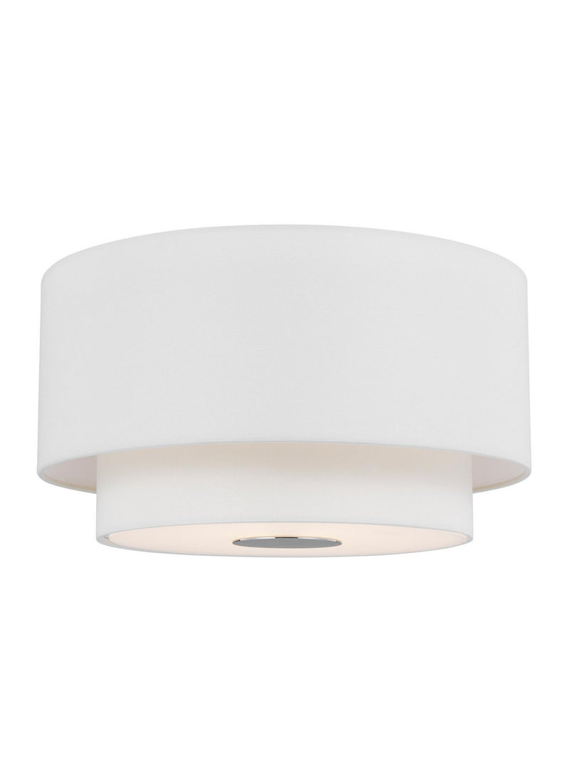 Visual Comfort Studio KSF1043PN Three Light Flush Mount, Polished Nickel