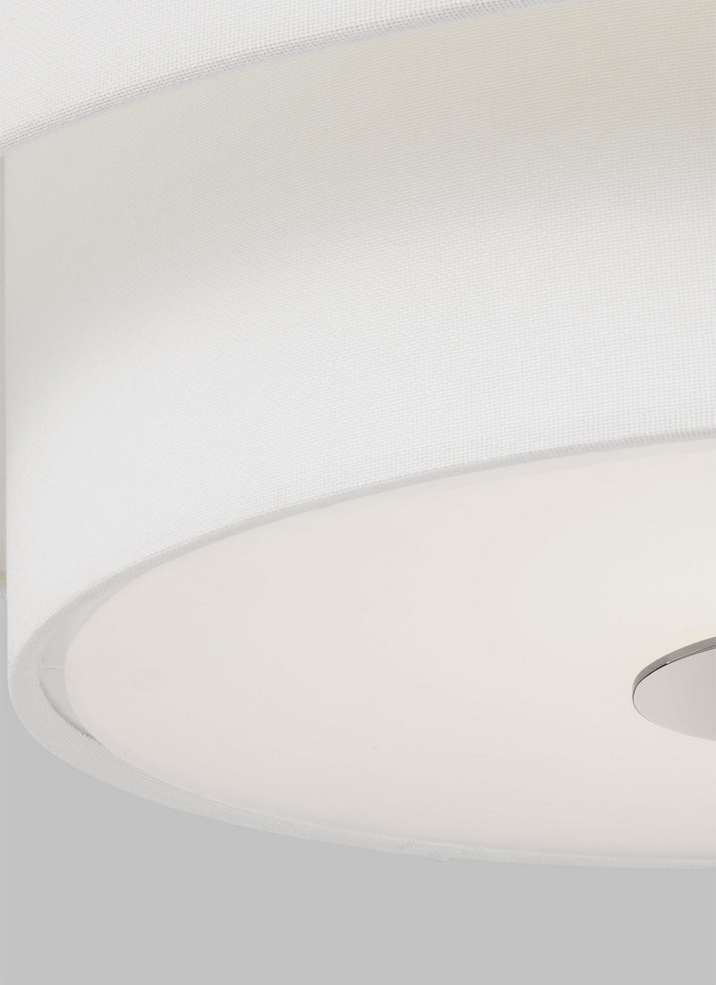 Visual Comfort Studio KSF1043PN Three Light Flush Mount, Polished Nickel