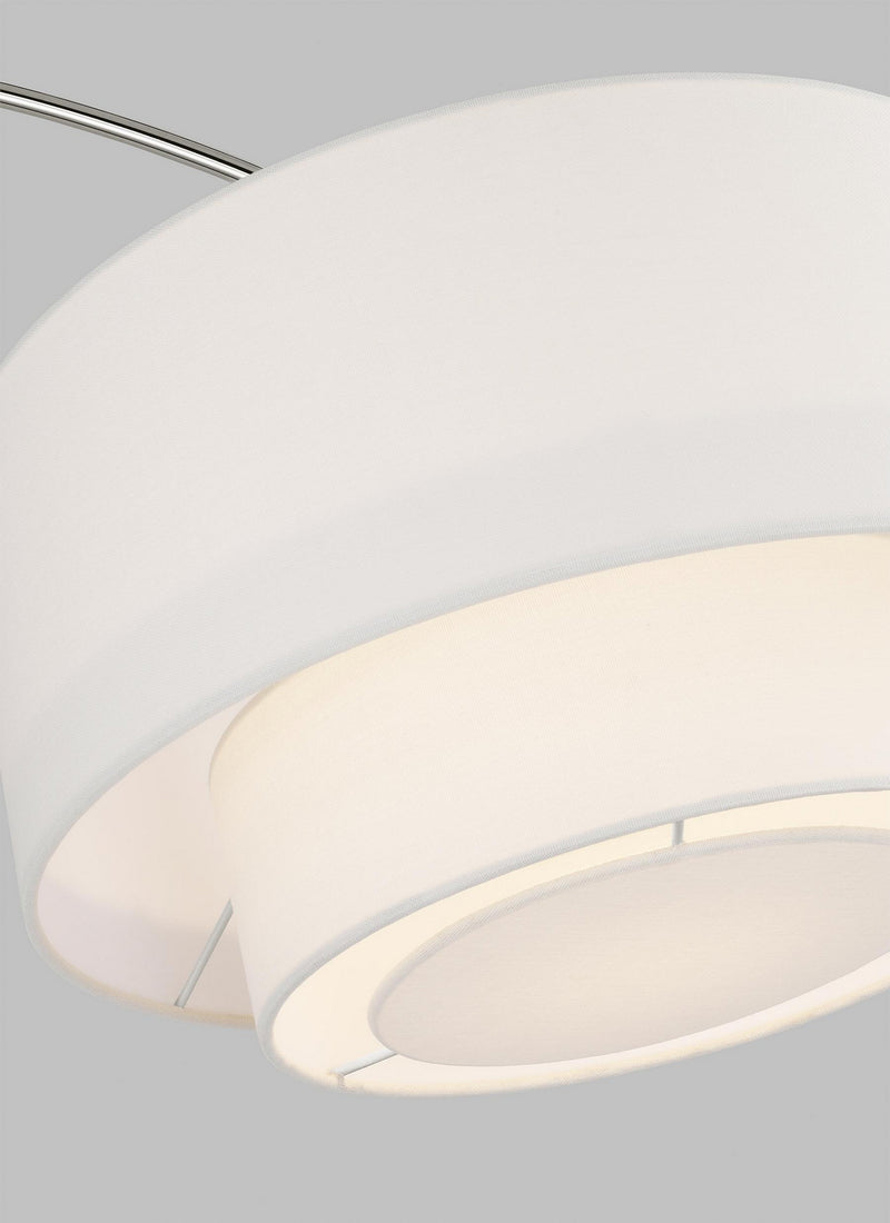 Visual Comfort Studio KST1031PN1 One Light Floor Lamp, Polished Nickel