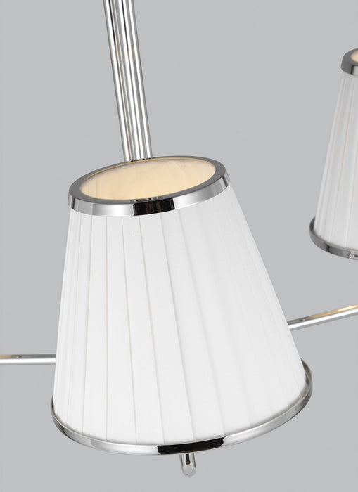 Visual Comfort Studio LC1173PN Three Light Chandelier, Polished Nickel