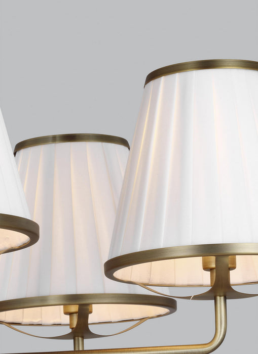 Visual Comfort Studio LC1185TWB Five Light Chandelier, Time Worn Brass