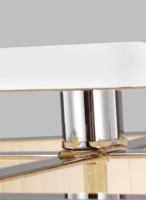 Visual Comfort Studio LF1044PN Four Light Flush Mount, Polished Nickel