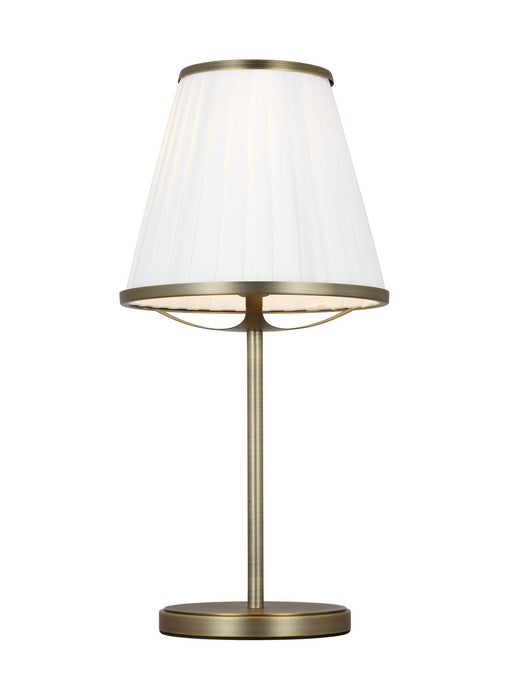 Visual Comfort Studio LT1131TWB1 One Light Table Lamp, Time Worn Brass