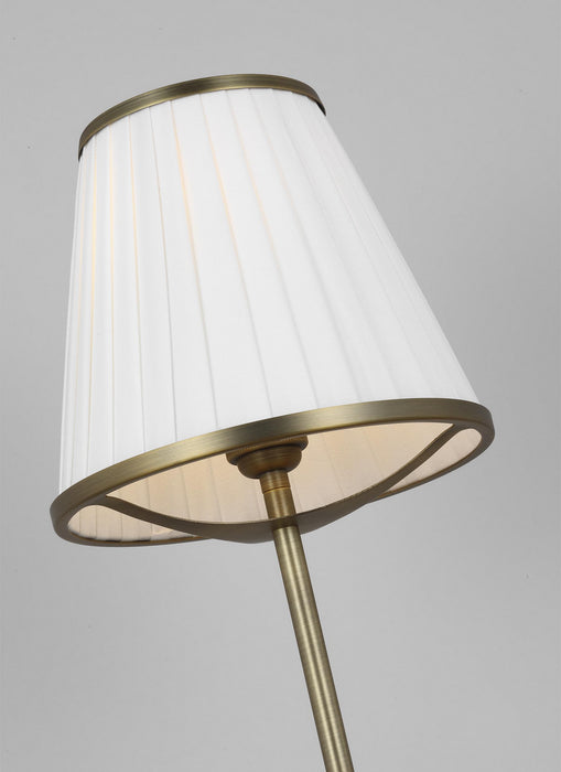 Visual Comfort Studio LT1131TWB1 One Light Table Lamp, Time Worn Brass