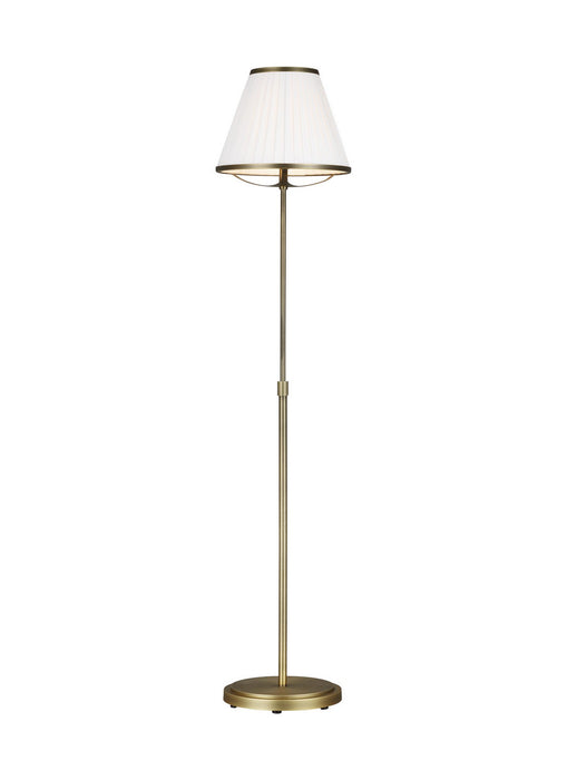 Visual Comfort Studio LT1141TWB1 One Light Floor Lamp, Time Worn Brass