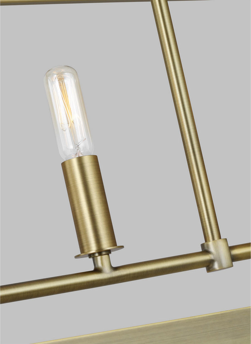 Visual Comfort Studio LC1165TWB Five Light Chandelier, Time Worn Brass
