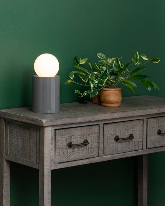 Justice Designs CER-2460-GRY One Light Portable, Gloss Grey