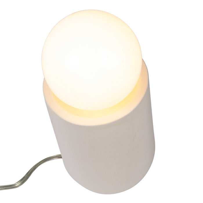 Justice Designs CER-2460-MAT One Light Portable, Matte White