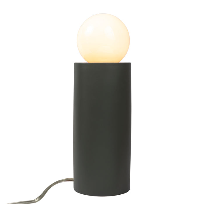 Justice Designs CER-2465-PWGN One Light Portable, Pewter Green