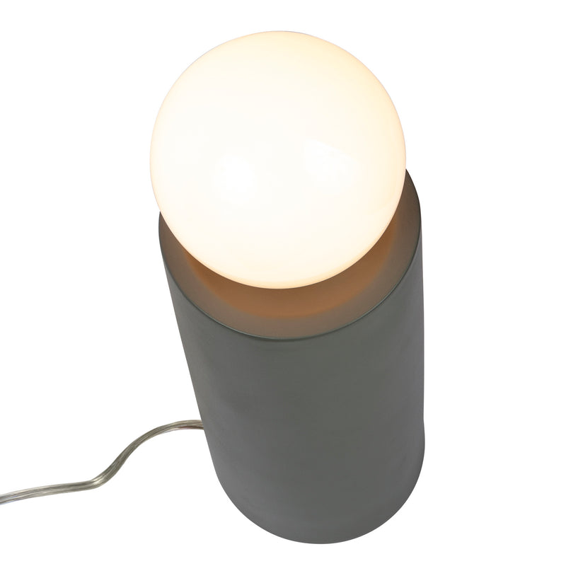 Justice Designs CER-2465-PWGN One Light Portable, Pewter Green