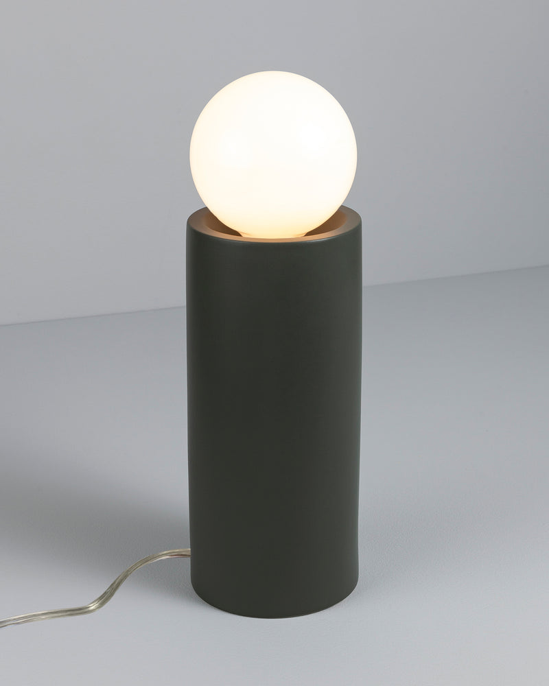 Justice Designs CER-2465-PWGN One Light Portable, Pewter Green