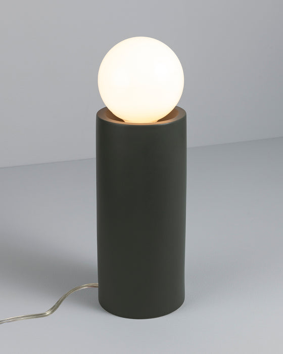 Justice Designs CER-2465-PWGN One Light Portable, Pewter Green