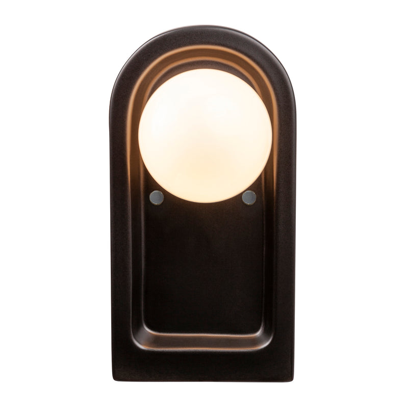 Justice Designs CER-3010-CRB One Light Wall Sconce, Carbon - Matte Black