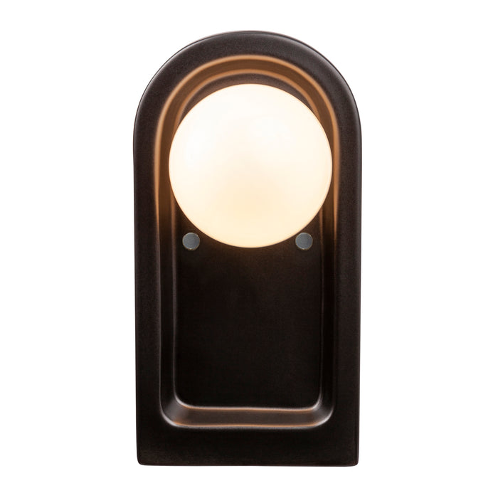 Justice Designs CER-3010-CRB One Light Wall Sconce, Carbon - Matte Black