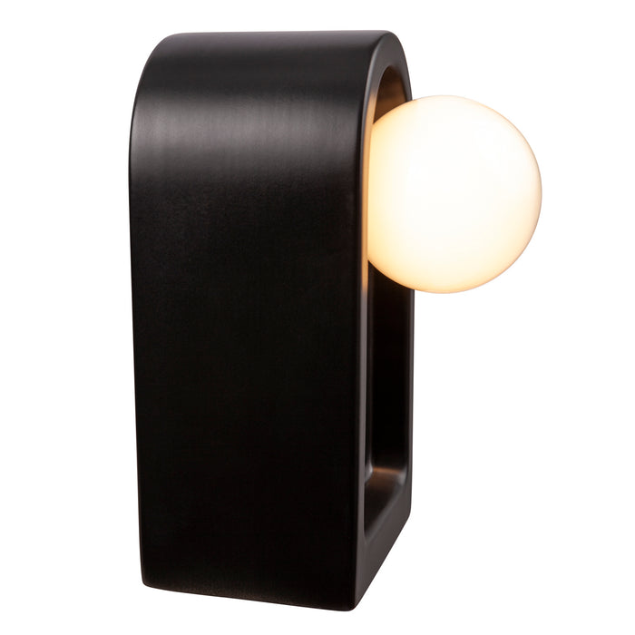 Justice Designs CER-3010-CRB One Light Wall Sconce, Carbon - Matte Black