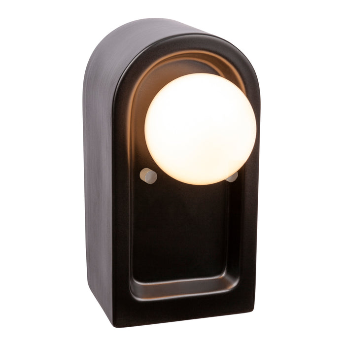 Justice Designs CER-3010-CRB One Light Wall Sconce, Carbon - Matte Black