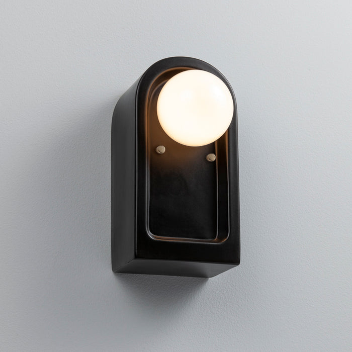 Justice Designs CER-3010-CRB One Light Wall Sconce, Carbon - Matte Black