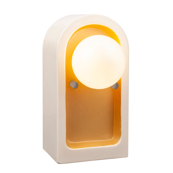 Justice Designs CER-3010-MTGD One Light Wall Sconce, Matte White with Champagne Gold internal finish