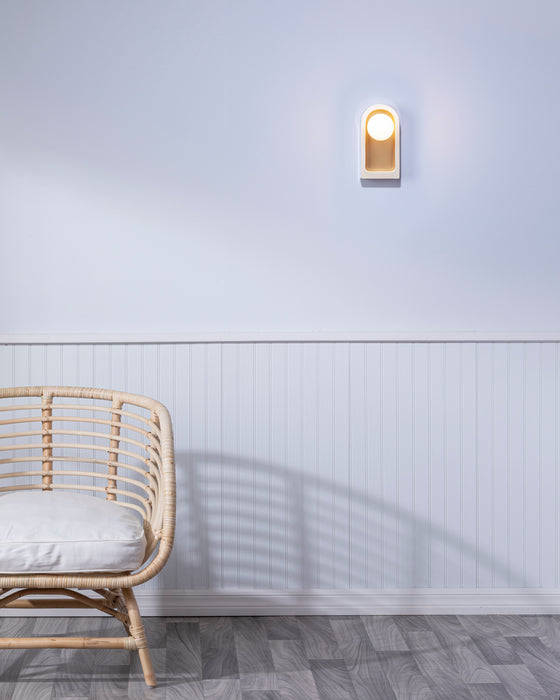 Justice Designs CER-3010-MTGD One Light Wall Sconce, Matte White with Champagne Gold internal finish
