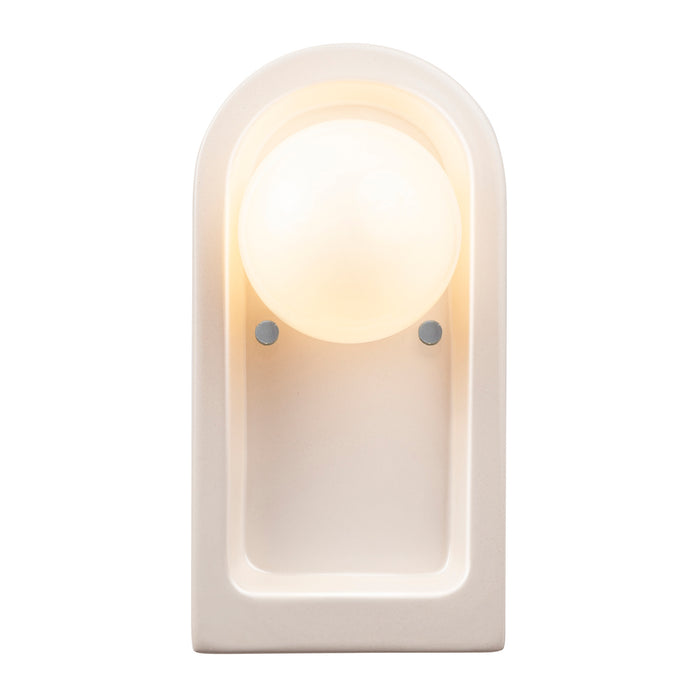 Justice Designs CER-3010-WHT One Light Wall Sconce, Gloss White
