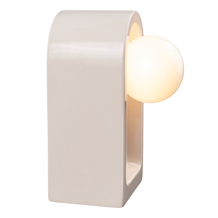 Justice Designs CER-3010-WHT One Light Wall Sconce, Gloss White