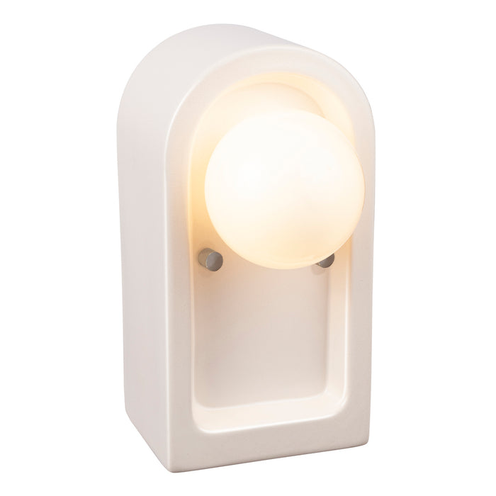 Justice Designs CER-3010-WHT One Light Wall Sconce, Gloss White