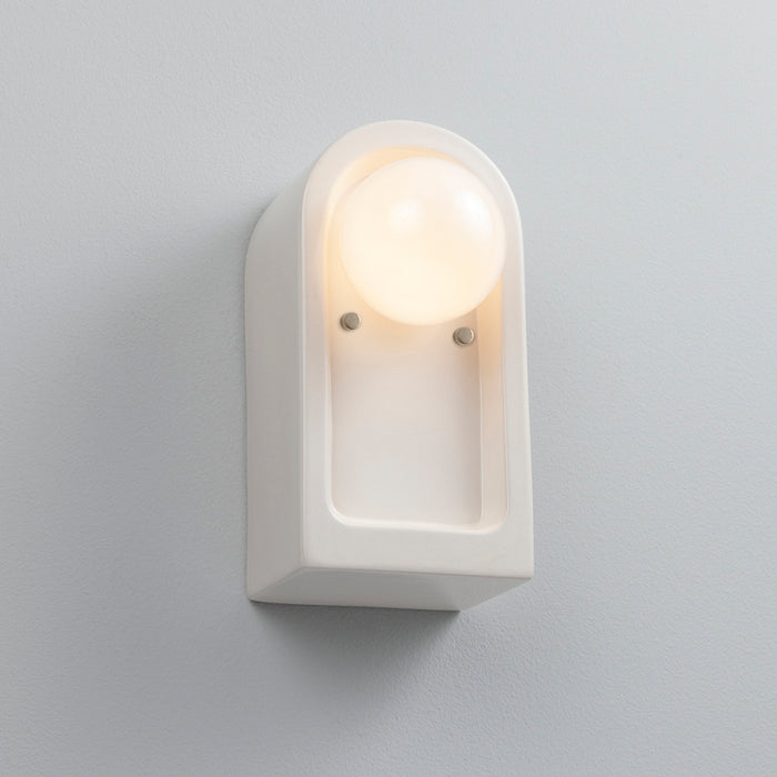 Justice Designs CER-3010-WHT One Light Wall Sconce, Gloss White