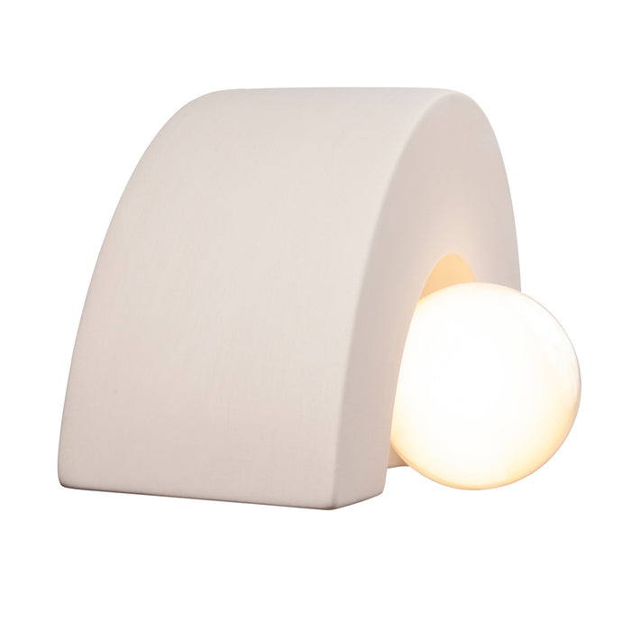 Justice Designs CER-3020-BIS One Light Wall Sconce, Bisque