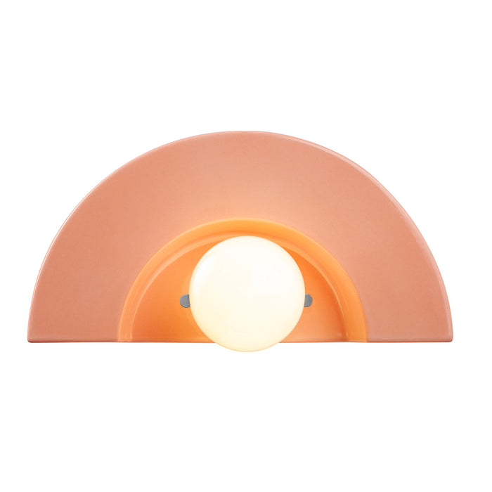 Justice Designs CER-3020-BSH One Light Wall Sconce, Gloss Blush
