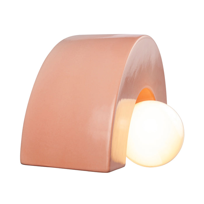 Justice Designs CER-3020-BSH One Light Wall Sconce, Gloss Blush