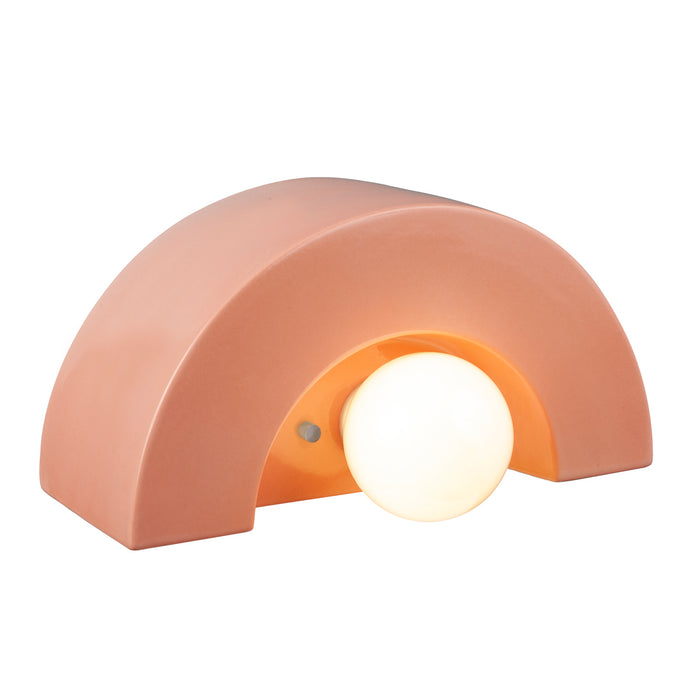 Justice Designs CER-3020-BSH One Light Wall Sconce, Gloss Blush