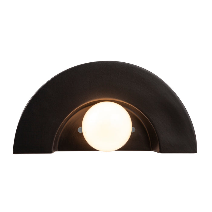 Justice Designs CER-3020-CRB One Light Wall Sconce, Carbon - Matte Black