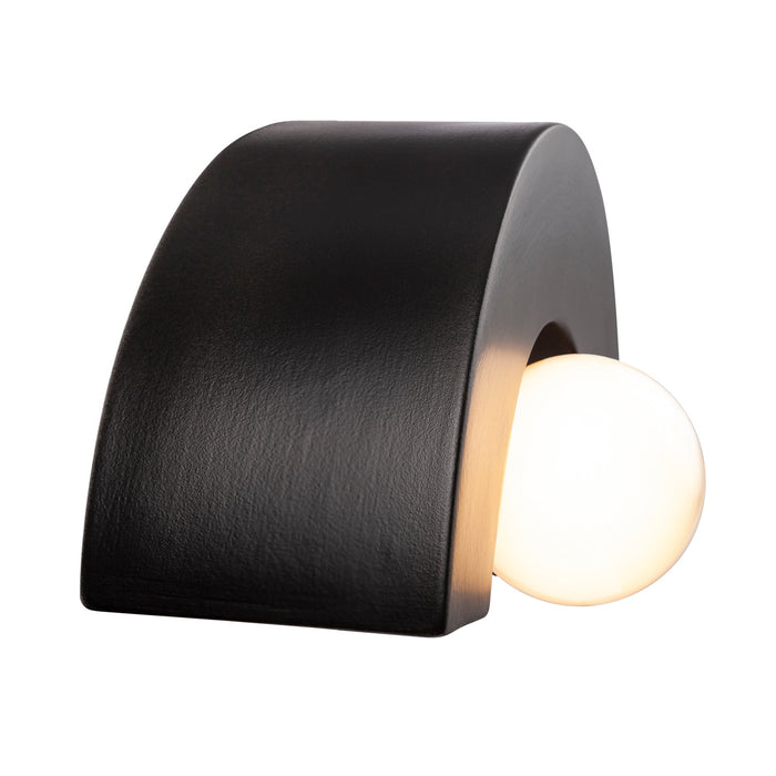 Justice Designs CER-3020-CRB One Light Wall Sconce, Carbon - Matte Black