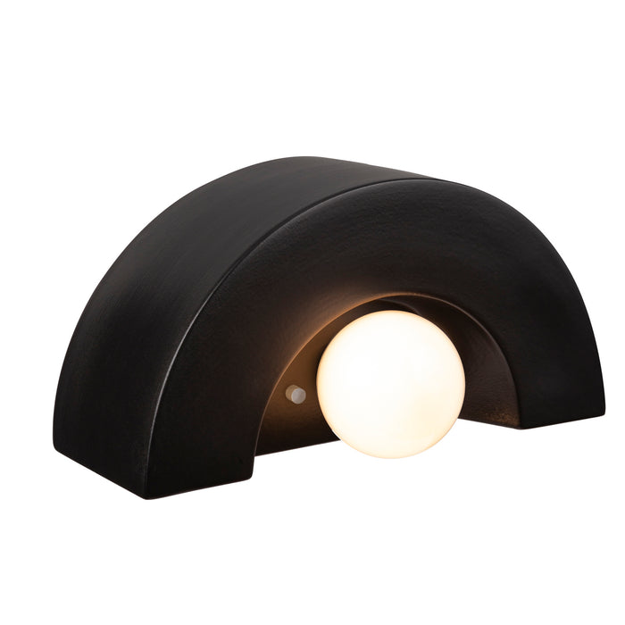 Justice Designs CER-3020-CRB One Light Wall Sconce, Carbon - Matte Black