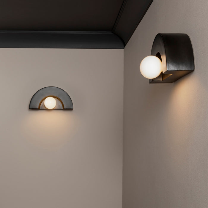 Justice Designs CER-3020-CRB One Light Wall Sconce, Carbon - Matte Black